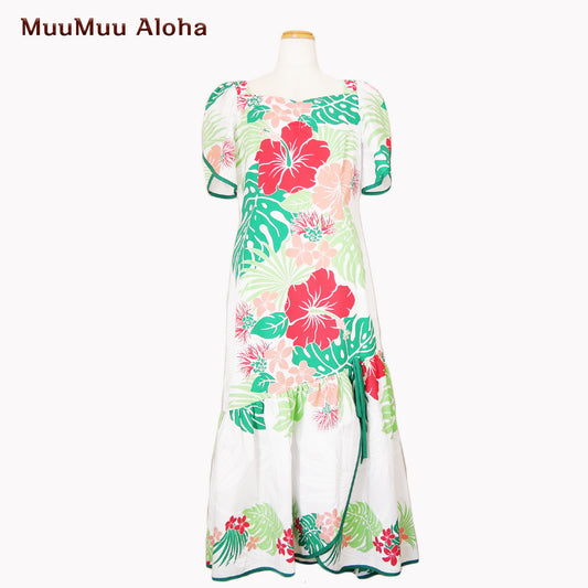 ムームーワンピース(かりゆし)Mermaid Line Mサイズ(1-8)【訳アリです商品説明をご確認ください。】