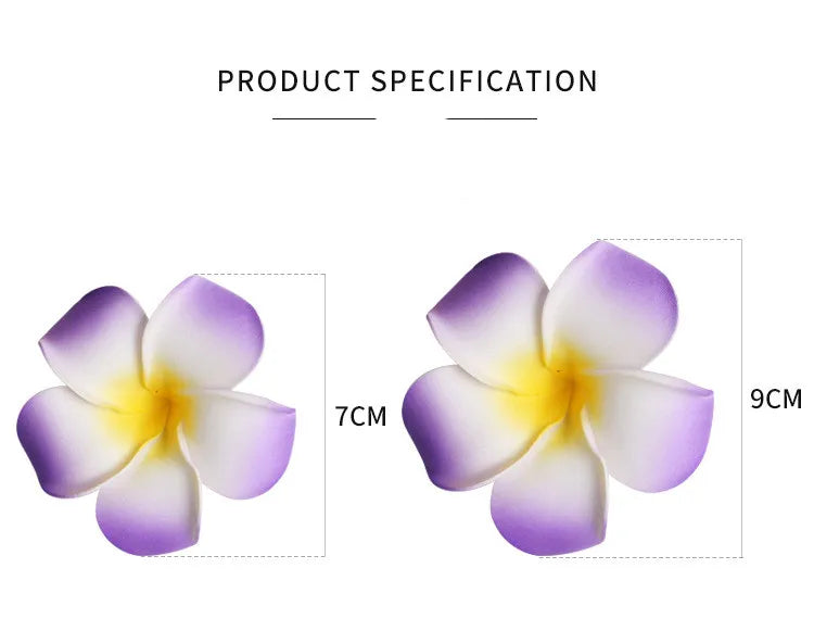 商品No.K0293【購入商品】ハワイアン プルメリア フラワー クリップ 12個セット ハワイ 沖縄 結婚式 パーティー グッズとして人気商品