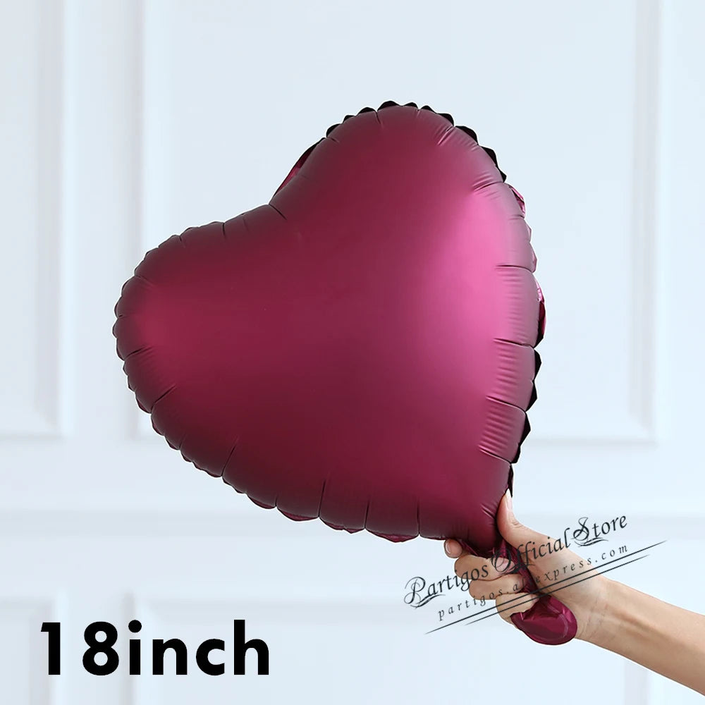 商品No.K00310(購入商品) 5個セット 5/10/18/24インチ(約75cm)赤いハート型バルーン ヘリウム対応 フィルム風船|結婚式・バレンタイン・パーティー・ブライダル装飾に