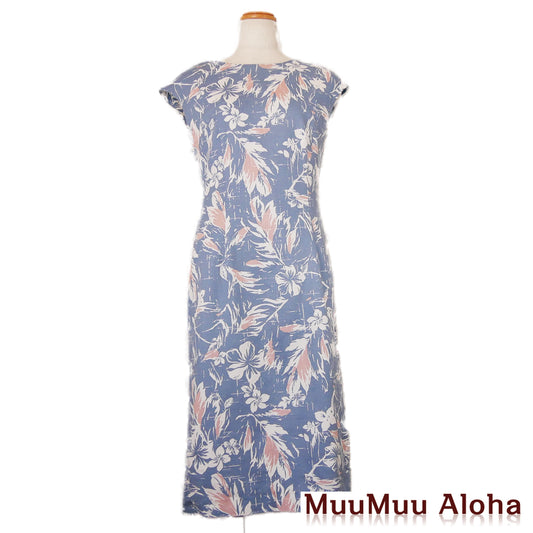 沖縄 かりゆしウエア MAJUN ワンピース 【 6日間レンタル】OCEAN BLUE 水浅葱色