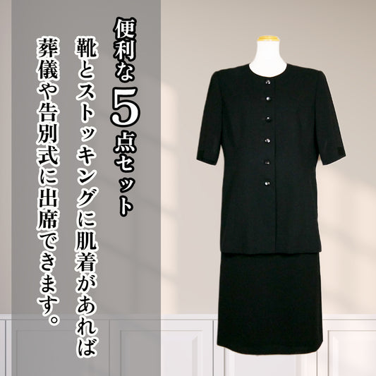 No.R-113 喪服・礼服 TOKYO IGIN ジャケットとスカート他5点セット 4日間レンタル料金3,300円