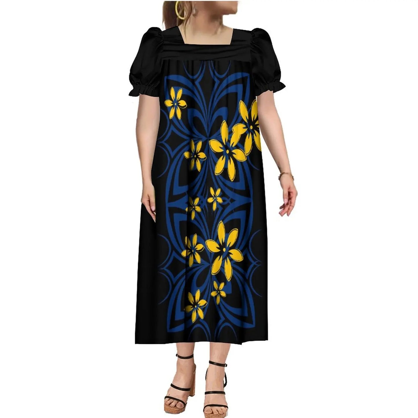 商品No.K0156【購入商品】アロハシャツ 家族(メンズ レディース キッズ) ペアルック ハワイ 結婚式 沖縄 グァム オーストラリア リゾートドレス 色: ブラック×ネイビーサイズ:9XL(10L)まで