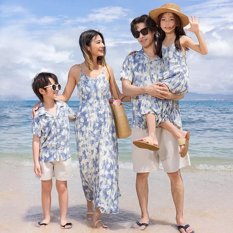 ハワイ 沖縄 結婚式 対応 商品No.K0306【購入商品】家族ペアルック(お揃い)サマーコーデ|父・母・子どもリンクコーデセット|結婚式ゲスト・参列者にもおすすめ