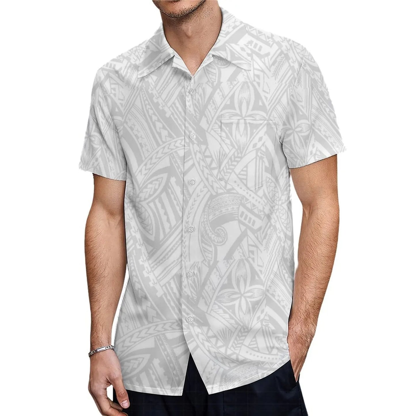 商品No.K0163【購入商品】アロハシャツ 家族(メンズ レディース キッズ) ペアルック ハワイ 結婚式 沖縄 グァム オーストラリア リゾートドレス 色: グレー サイズ:9XL(10L)まで