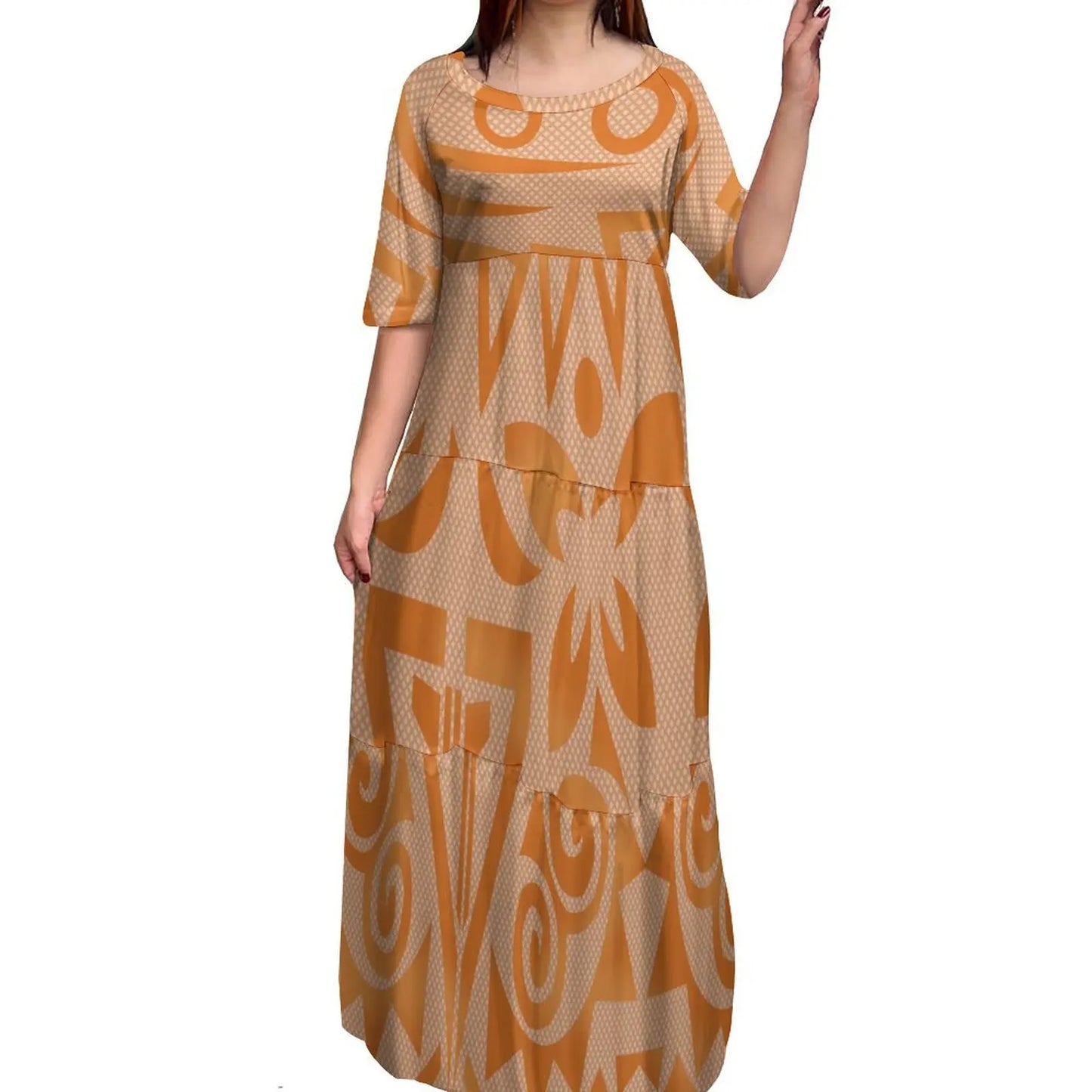 商品No.K0264【購入商品】アロハシャツ ペアルック ワンピース(ミッドスリーブケーキスカート) ハワイ、グアム、沖縄、オーストラリア、結婚式、ご両親、ご夫婦、ゲスト、衣装