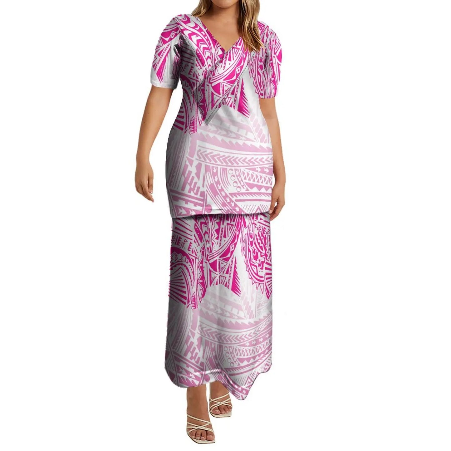 商品No.K0183【購入商品】アロハシャツ ワンピース(メンズ レディース ) ペアルック ハワイ 結婚式 沖縄 グァム オーストラリア リゾートドレス 色: ピンク サイズ:9XL(10L)まで