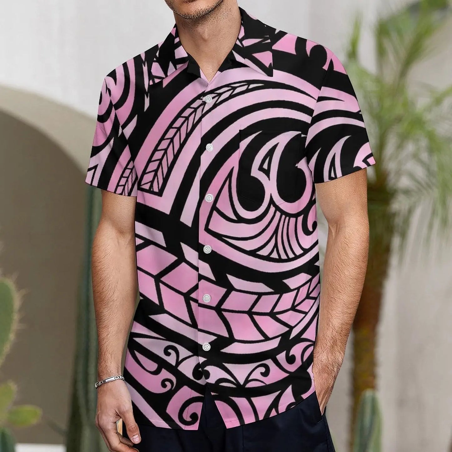 商品No.K0157【購入商品】アロハシャツ 家族(メンズ レディース キッズ) ペアルック ハワイ 結婚式 沖縄 グァム オーストラリア リゾートドレス 色: ピンク サイズ:9XL(10L)まで