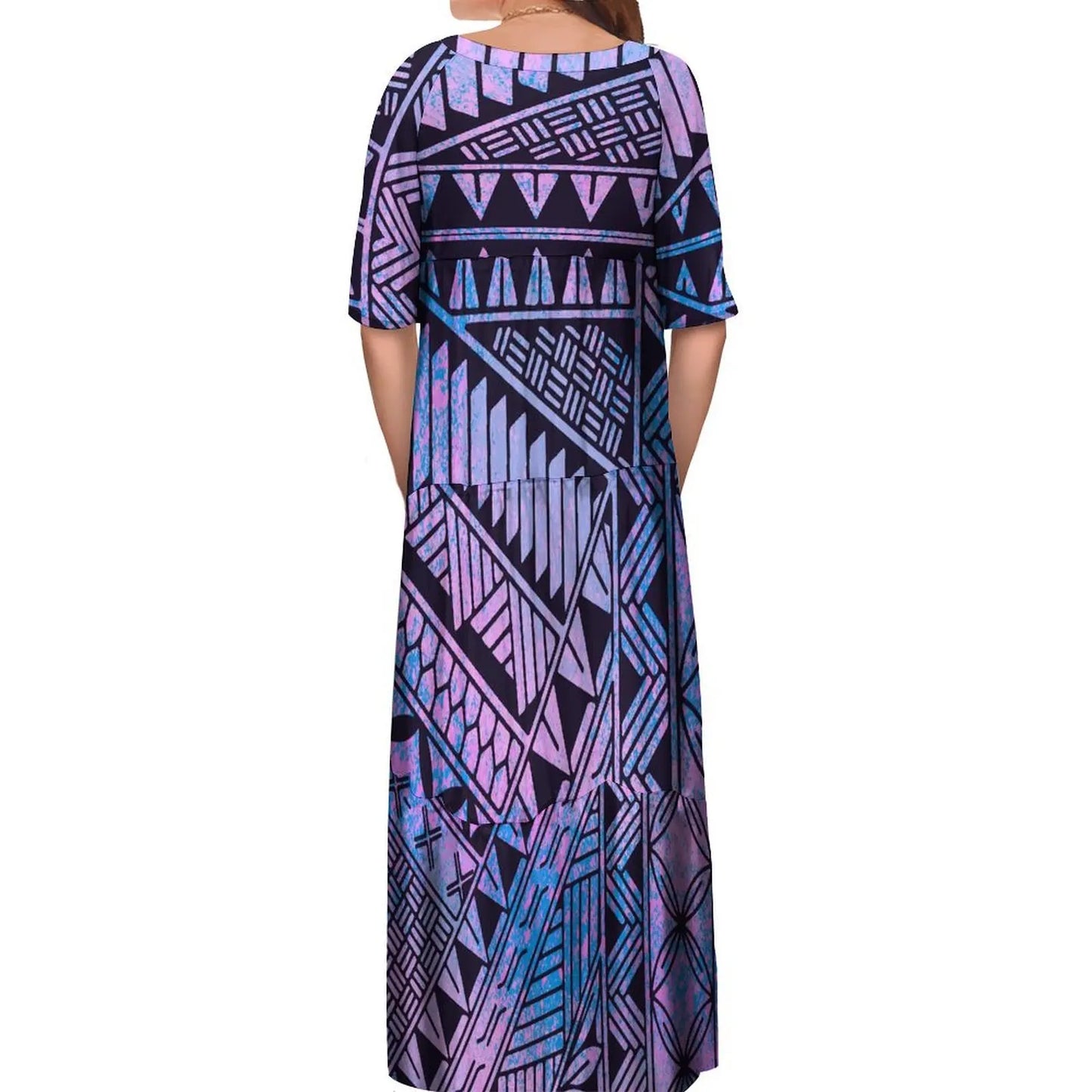 商品No.K0265【購入商品】アロハシャツ ペアルック ワンピース(ミッドスリーブケーキスカート) ハワイ、グアム、沖縄、オーストラリア、結婚式、ご両親、ご夫婦、ゲスト、衣装