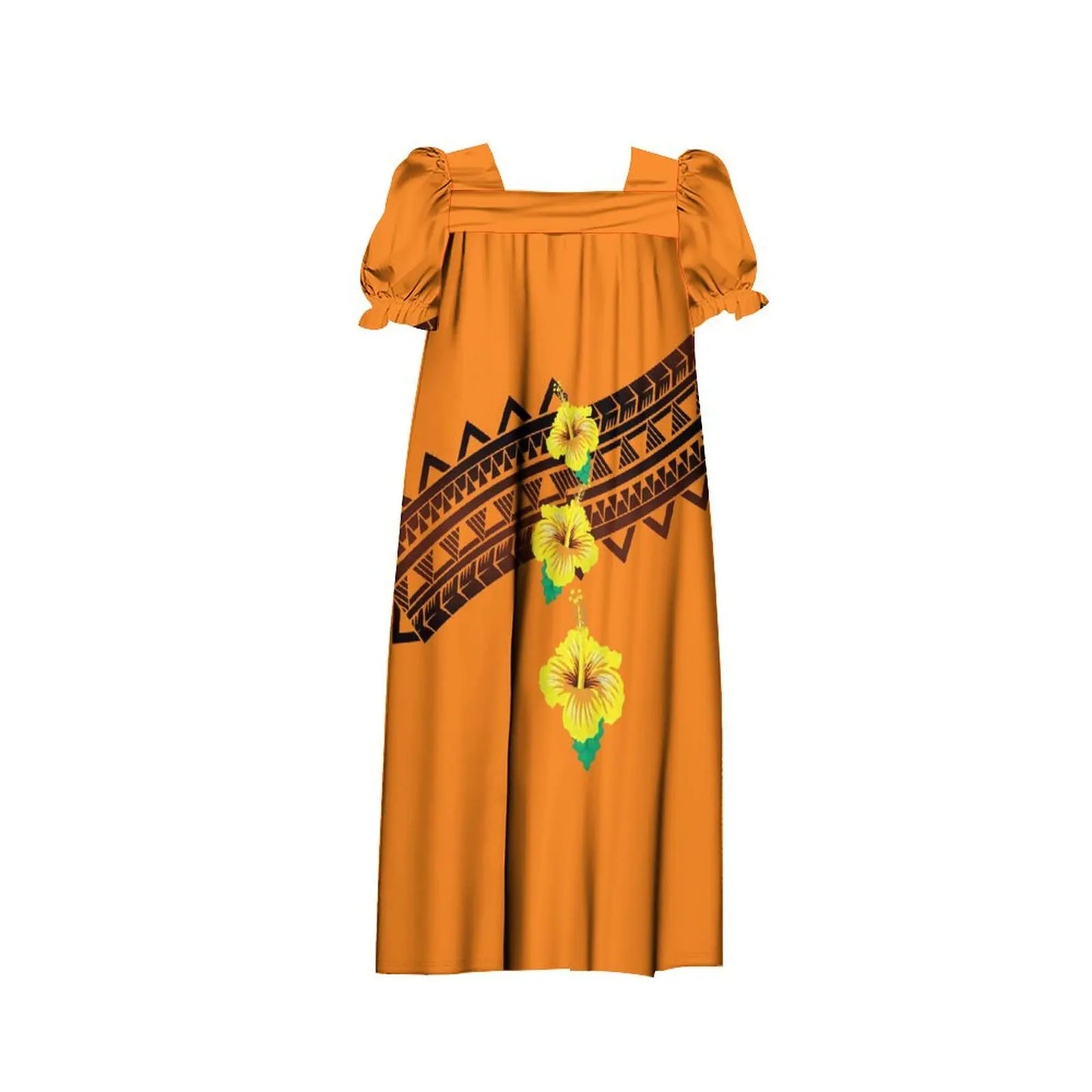 商品No.K0160【購入商品】アロハシャツ 家族(メンズ レディース キッズ) ペアルック ハワイ 結婚式 沖縄 グァム オーストラリア リゾートドレス 色:オレンジ サイズ:9XL(10L)まで