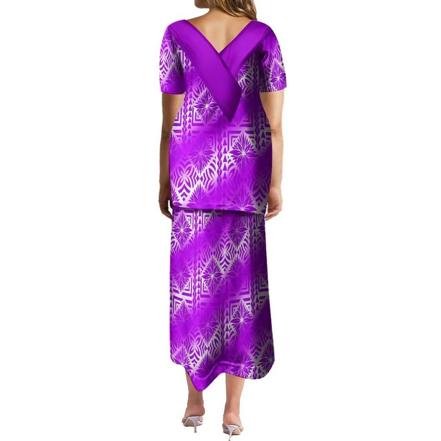 商品No.K0168【購入商品】アロハシャツ ワンピース(メンズ レディース ) ペアルック ハワイ 結婚式 沖縄 グァム オーストラリア リゾートドレス 色: 明るいパープル サイズ:9XL(10L)まで