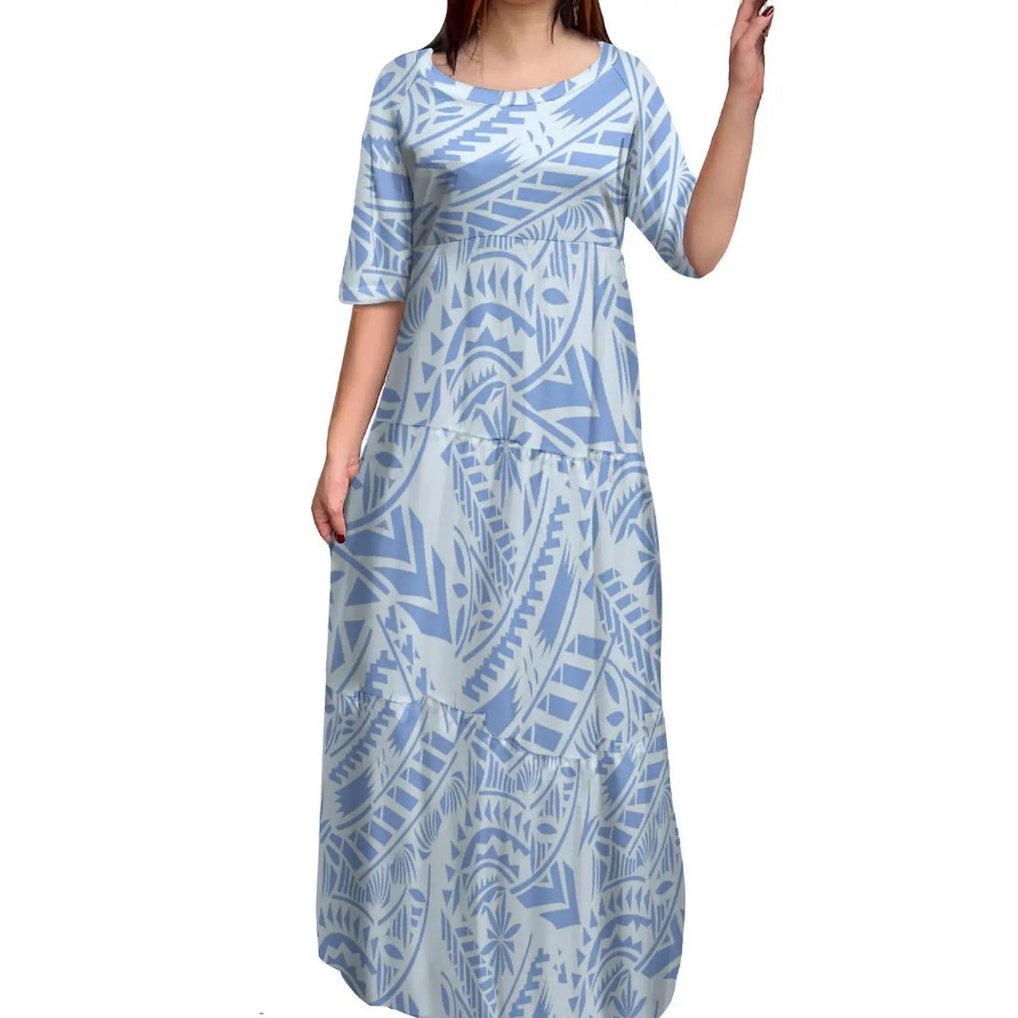 商品No.K0265【購入商品】アロハシャツ ペアルック ワンピース(ミッドスリーブケーキスカート) ハワイ、グアム、沖縄、オーストラリア、結婚式、ご両親、ご夫婦、ゲスト、衣装