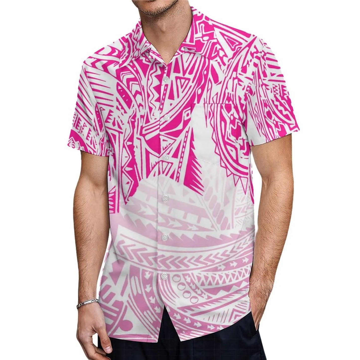 商品No.K0183【購入商品】アロハシャツ ワンピース(メンズ レディース ) ペアルック ハワイ 結婚式 沖縄 グァム オーストラリア リゾートドレス 色: ピンク サイズ:9XL(10L)まで