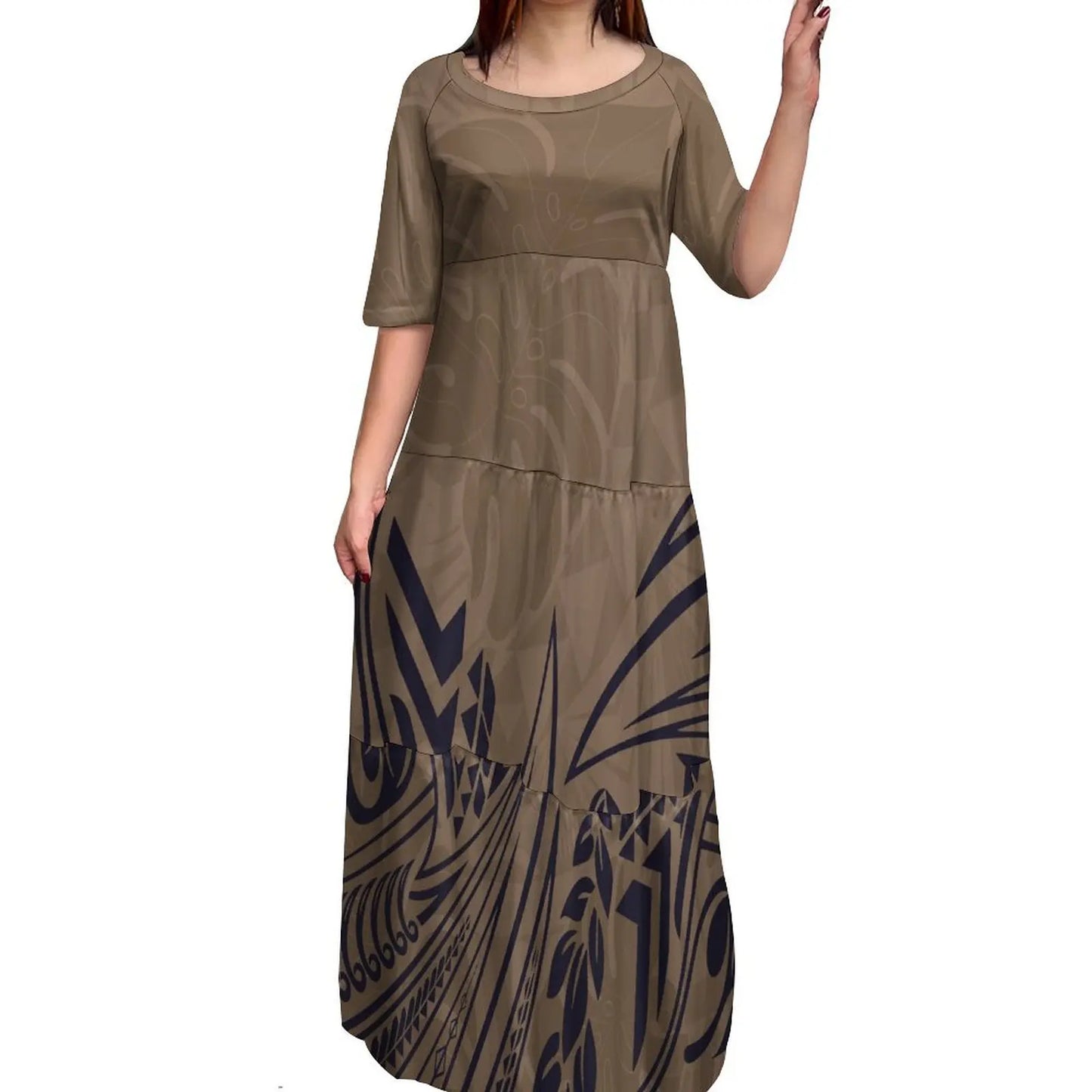 商品No.K0264【購入商品】アロハシャツ ペアルック ワンピース(ミッドスリーブケーキスカート) ハワイ、グアム、沖縄、オーストラリア、結婚式、ご両親、ご夫婦、ゲスト、衣装