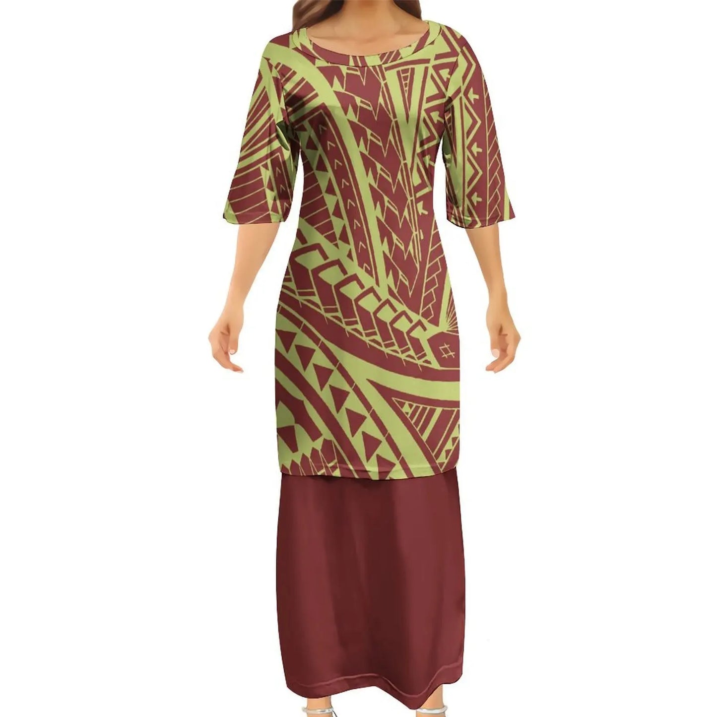 商品No.K0107【購入商品】アロハシャツ ワンピース(メンズ レディース ) ペアルック ハワイ  沖縄 グァム オーストラリア リゾートドレス 色: ブラウン系 サイズ: 9XL(10L)まで