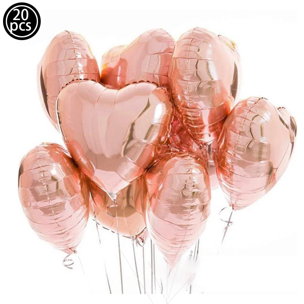 商品No.K00312(購入商品) 【結婚式・フォトウェディング・記念撮影に】I LOVE YOU ハート型バルーン|赤いフィルム風船セット|バレンタイン・記念日・ブライダル演出に最適