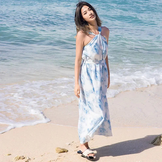 商品No.K0228【購入商品】ワンピース 親子( レディース キッズ) ペアルック ハワイ 結婚式 沖縄 グァム オーストラリア リゾートドレス 色: ブルー サイズ:girl  80~150  ladies  S~XXL