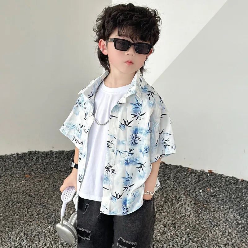 商品No.K0245【購入商品】アロハシャツ 家族(メンズ レディース キッズ) ペアルック ハワイ 結婚式 沖縄 グァム オーストラリア リゾートドレス 色: ブルー サイズ:4XL(5L)まで