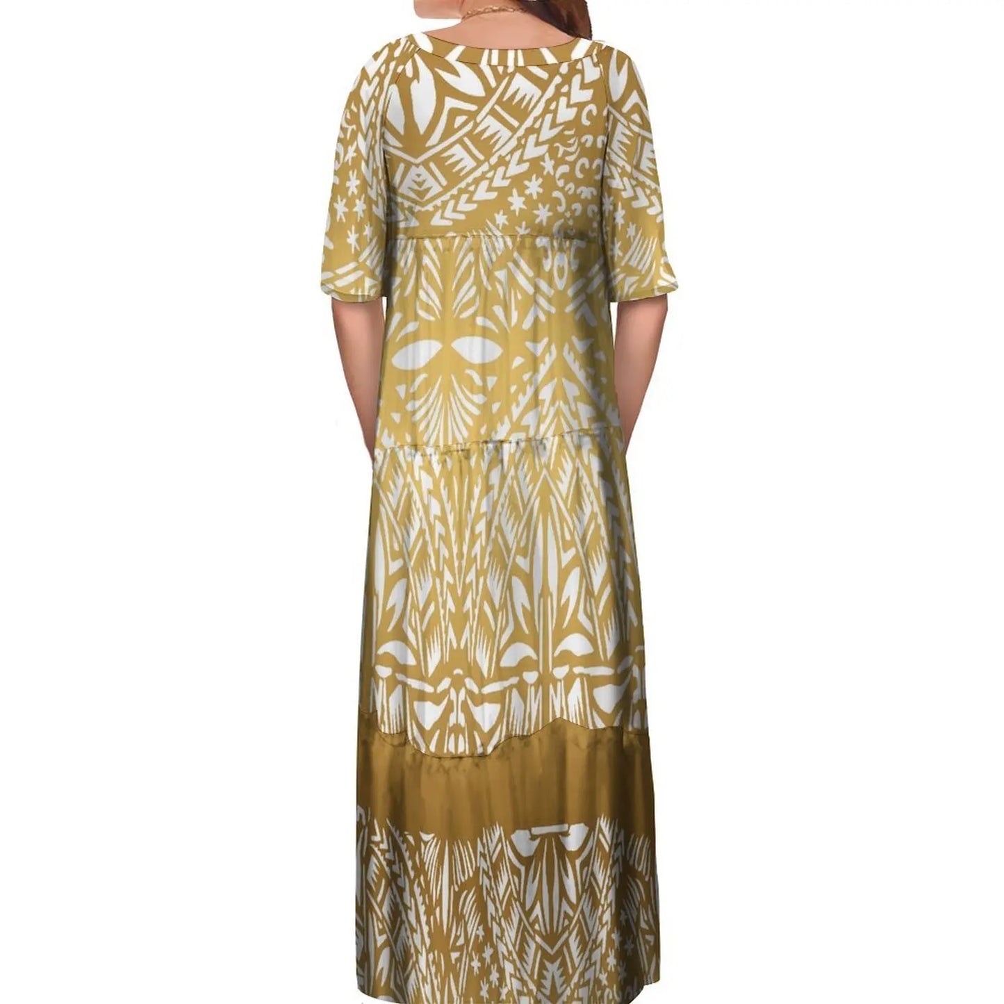 商品No.K0265【購入商品】アロハシャツ ペアルック ワンピース(ミッドスリーブケーキスカート) ハワイ、グアム、沖縄、オーストラリア、結婚式、ご両親、ご夫婦、ゲスト、衣装