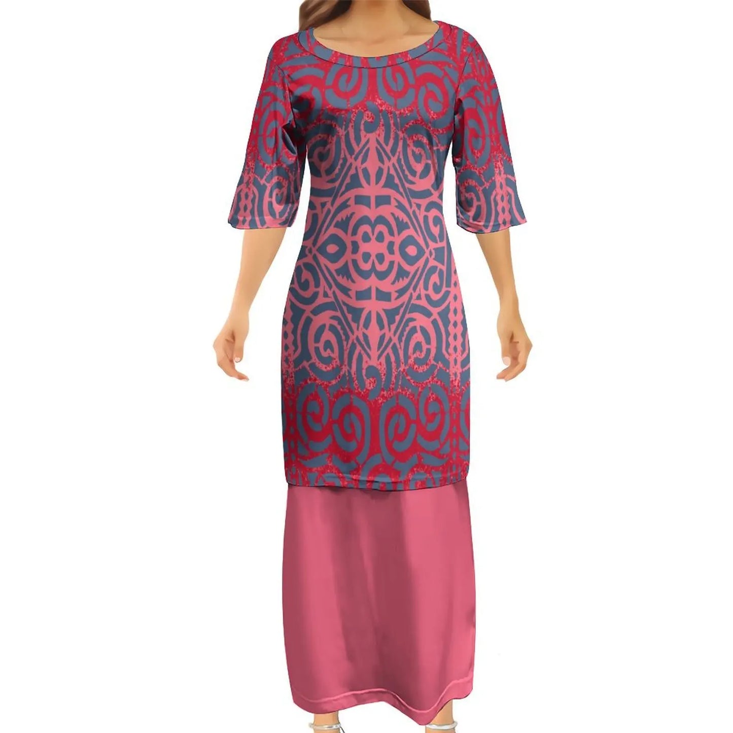 商品No.K0125【購入商品】アロハシャツ 家族(メンズ レディース キッズ)ペアルック ハワイ 結婚式 沖縄 グァム オーストラリア リゾートドレス 色: ダスティピンク(くすみカラー)サイズ:9XL(10L)まで