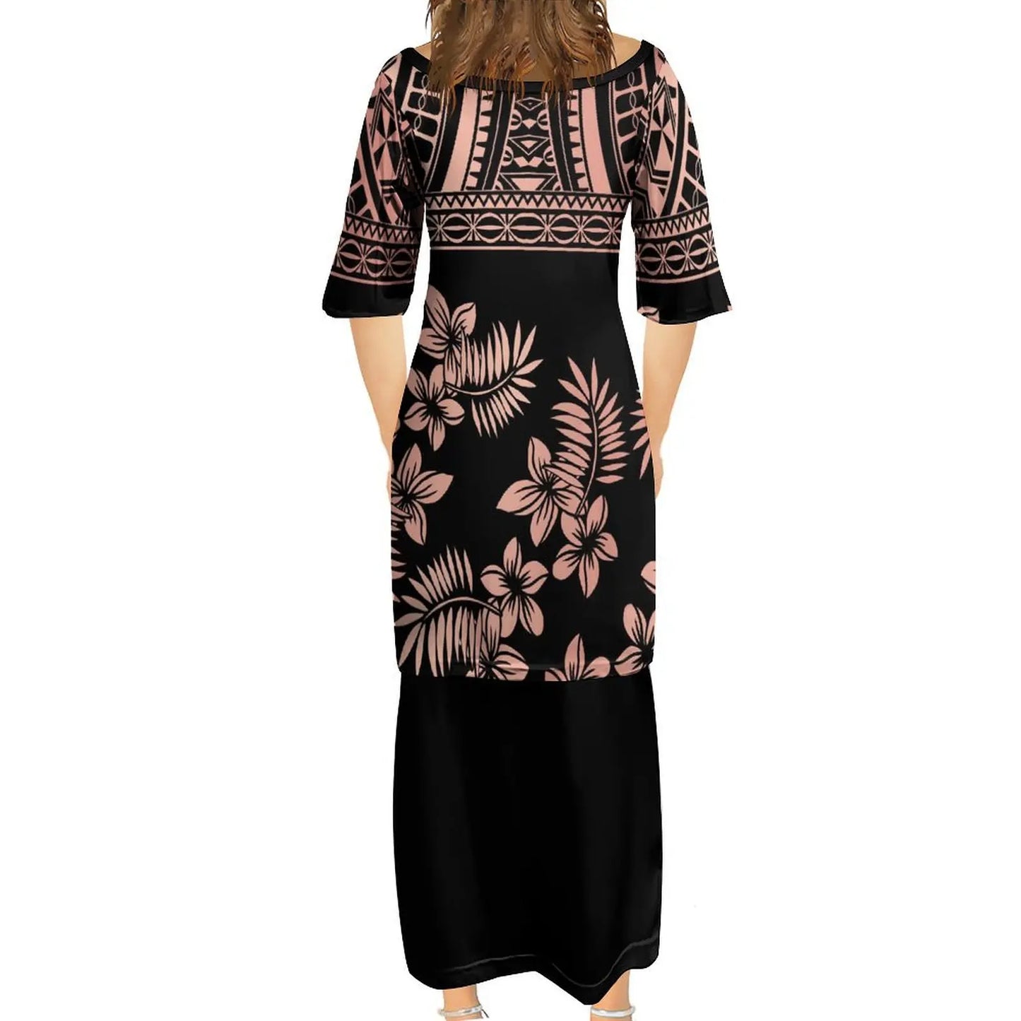 商品No.K0128【購入商品】アロハシャツ 家族(メンズ レディース キッズ) ペアルック ハワイ 結婚式 沖縄 グァム オーストラリア リゾートドレス 色: ブラウン×ピンク サイズ:9XL(10L)まで