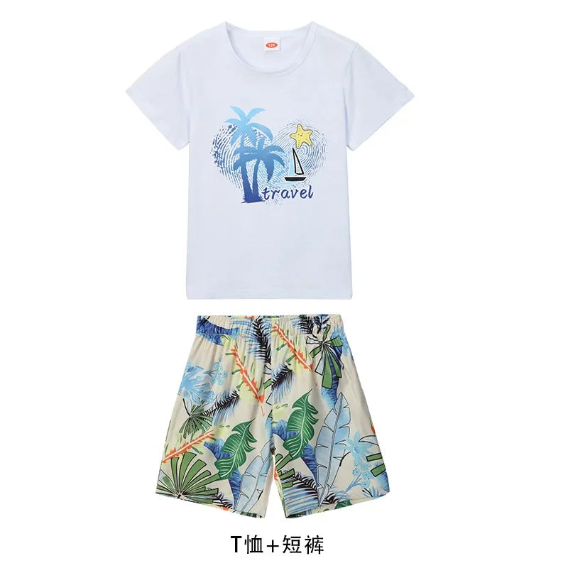 沖縄 ハワイ 結婚式 対応 商品No.00308(購入商品) 家族ペアルックお揃いリンクコーデ|ママ&娘リゾートワンピース/パパ&息子ビーチ2点セット|結婚式ゲスト・参列者にも