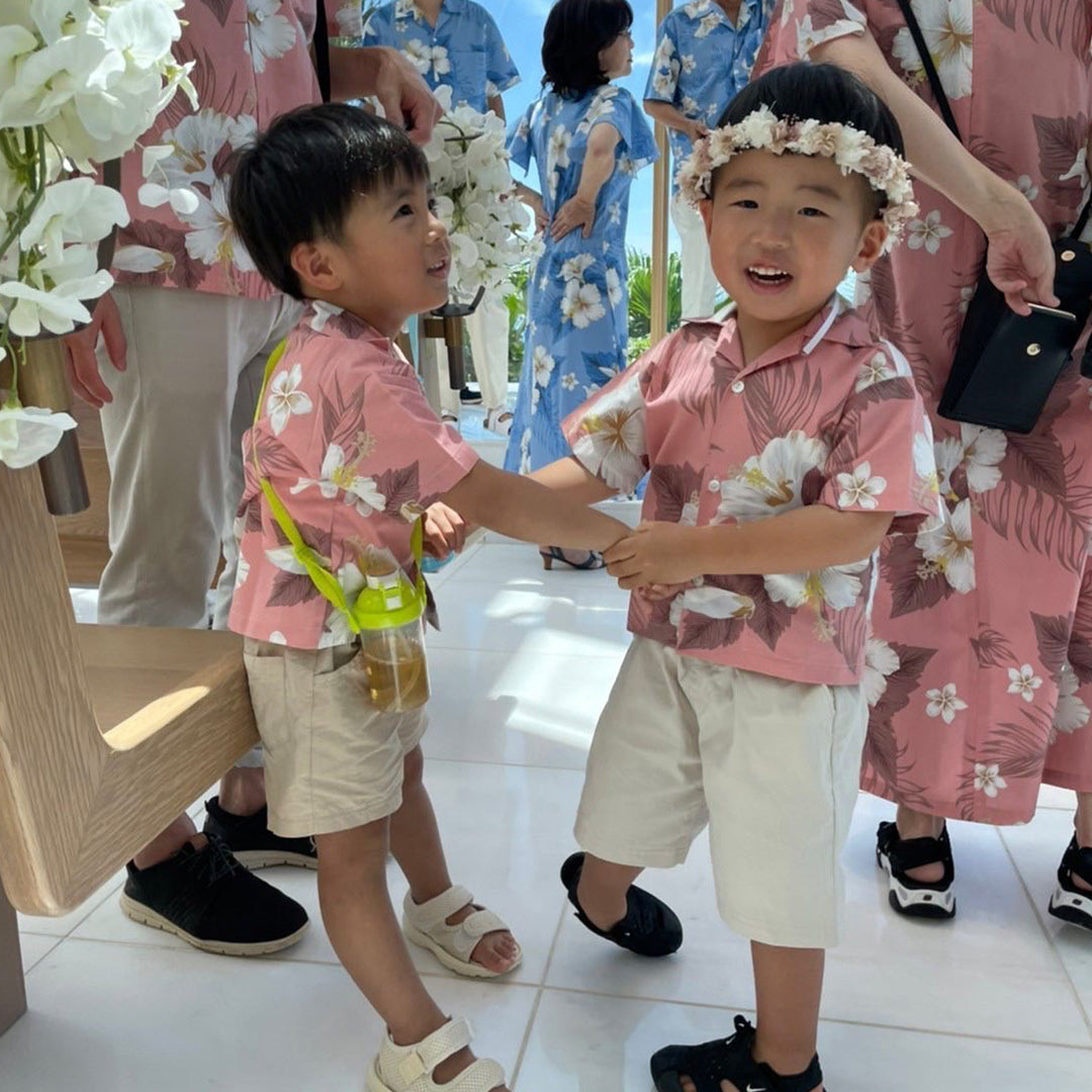 アロハシャツ 子供用 ムームーワンピース 子供用 かりゆしウェアの子供用 <全13色> R1-3-1 R1-4-1 沖縄やハワイでの結婚式にゲスト用レンタル衣装