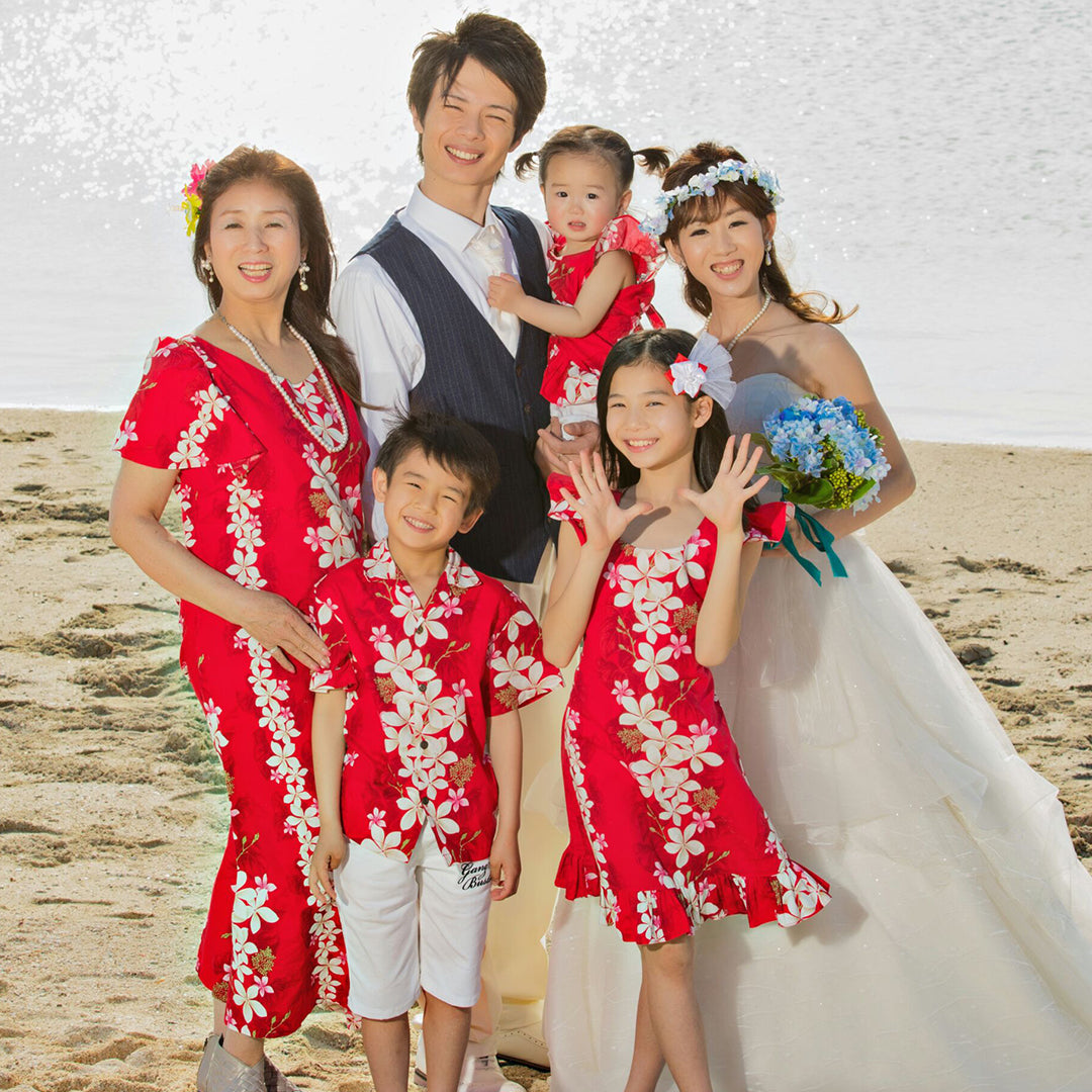 アロハシャツ 子供用 ムームーワンピース 子供用 かりゆしウェアの子供用 <全13色> R1-3-1 R1-4-1 沖縄やハワイでの結婚式にゲスト用レンタル衣装
