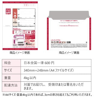 返送用封筒:目安2.3着(レターパックプラス)