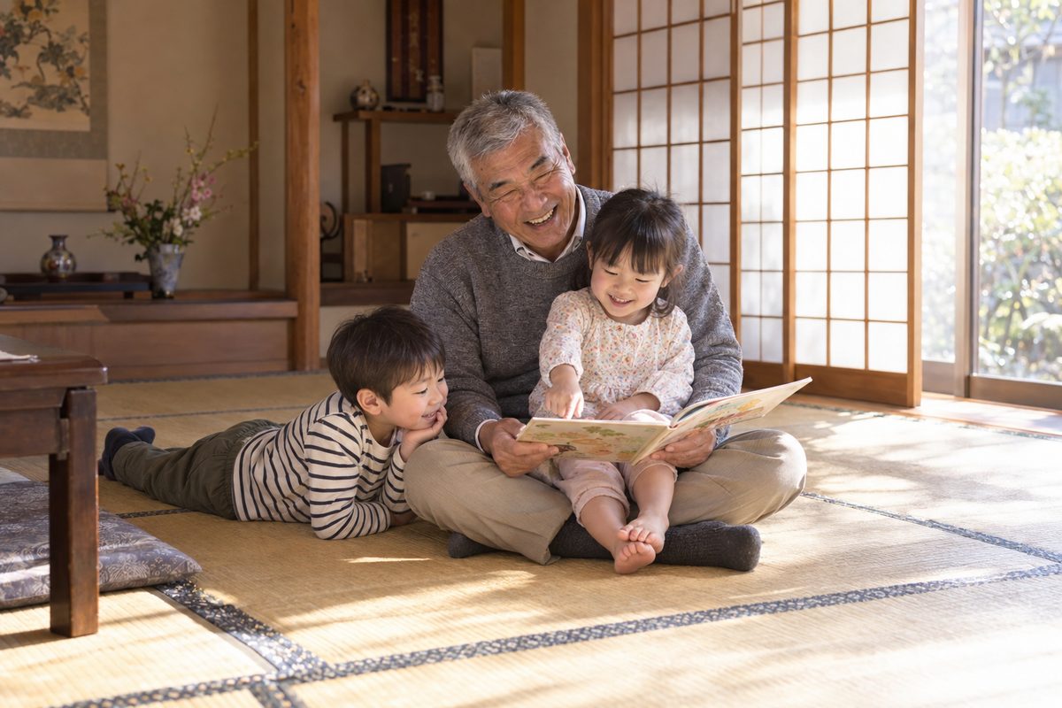 孫に囲まれた穏やかな日々(見本)