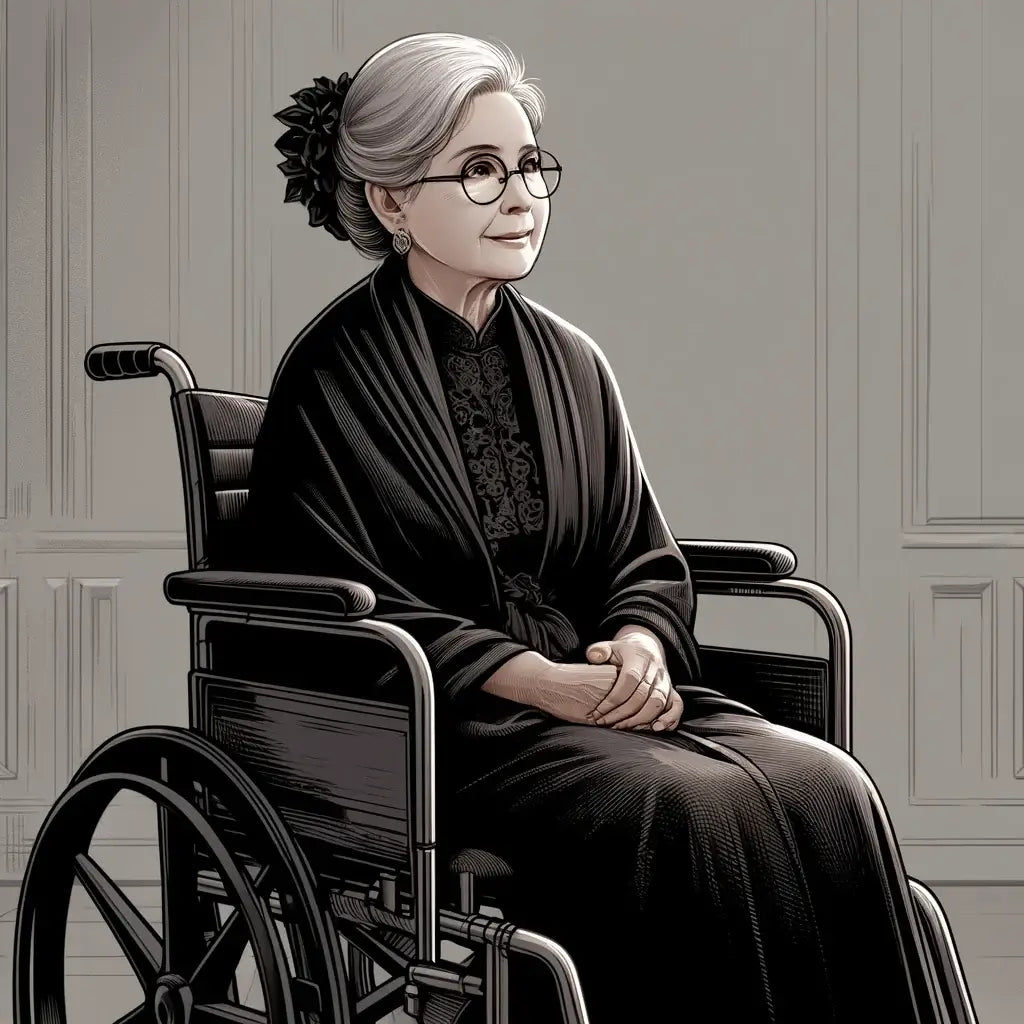 車椅子で葬儀告別式に出席