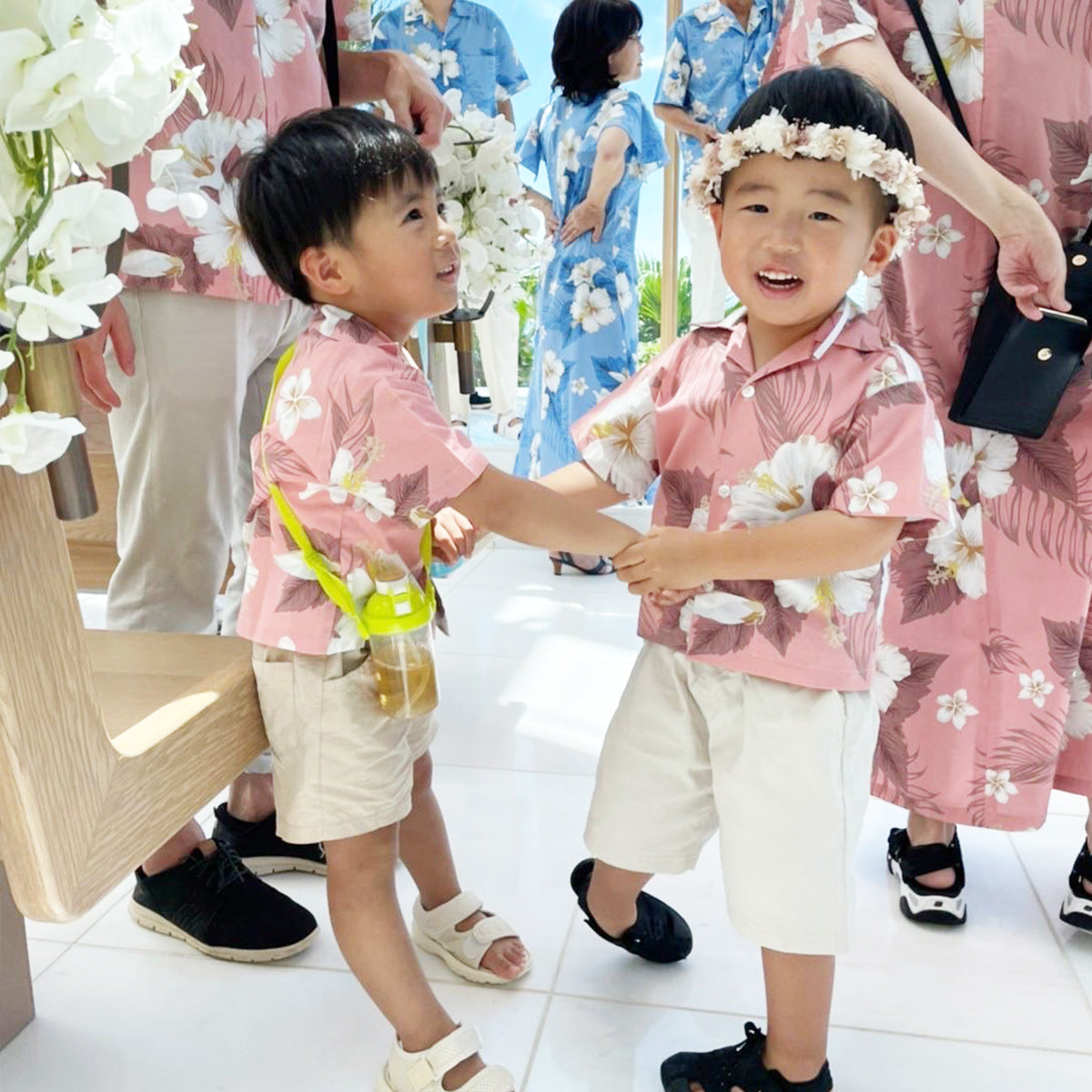 ハワイ・沖縄の結婚式ご両親服装にアロハシャツ&ムームーをペア