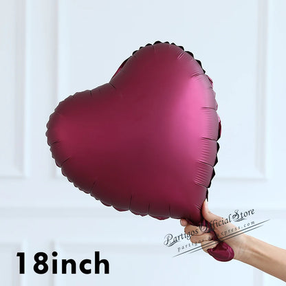 商品No.K00310(購入商品) 5個セット 5/10/18/24インチ（約75cm）赤いハート型バルーン ヘリウム対応 フィルム風船｜結婚式・バレンタイン・パーティー・ブライダル装飾に