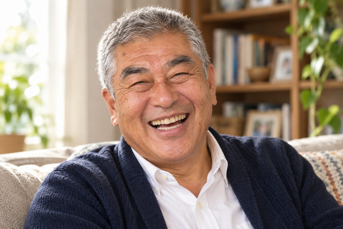 生前の柔らかな笑顔（見本）