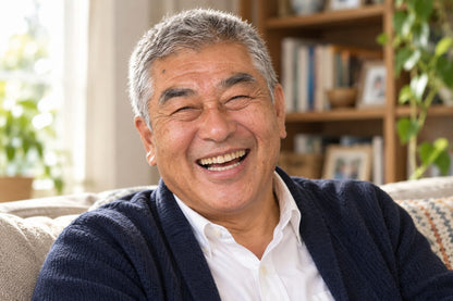 生前の柔らかな笑顔（見本）